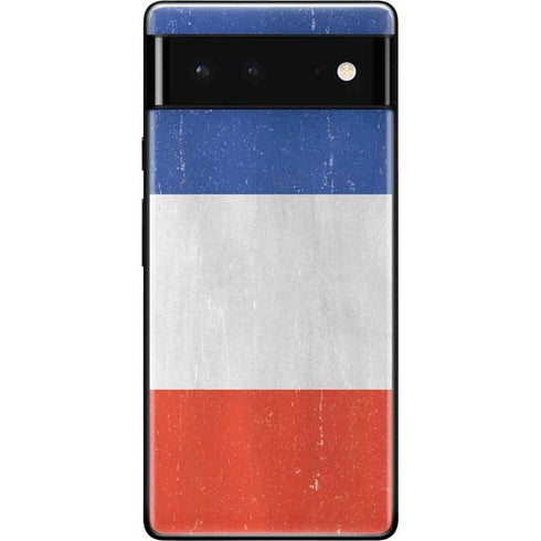 French Flag Distressed Google Pixel 6 Skin