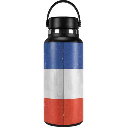 French Flag Distressed Hydro Flask 32oz Wide Mouth Skin