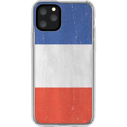French Flag Distressed iPhone 11 Pro Clear Case