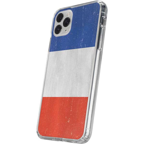 French Flag Distressed iPhone 11 Pro Clear Case