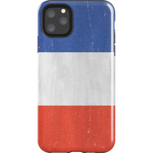 French Flag Distressed iPhone 11 Pro Max Impact Case