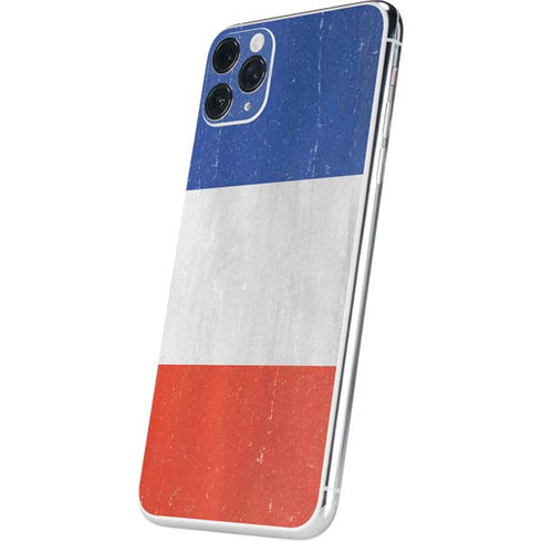 French Flag Distressed iPhone 11 Pro Max Skin