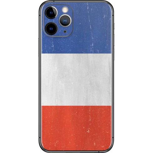 French Flag Distressed iPhone 11 Pro Skin