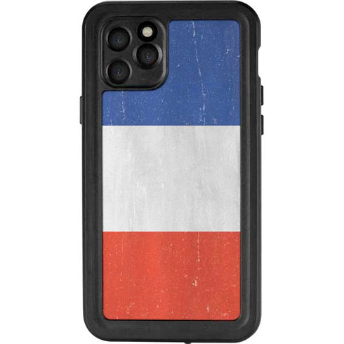 French Flag Distressed iPhone 11 Pro Waterproof Case