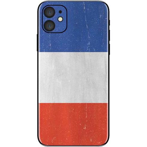 French Flag Distressed iPhone 11 Skin