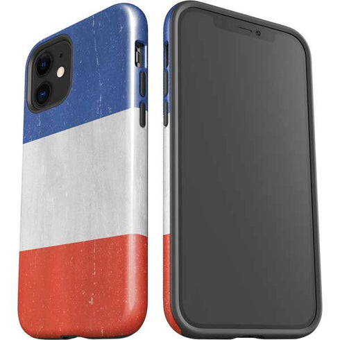 French Flag Distressed iPhone 12 Impact Case