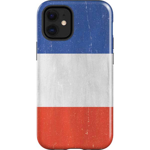 French Flag Distressed iPhone 12 Mini Impact Case
