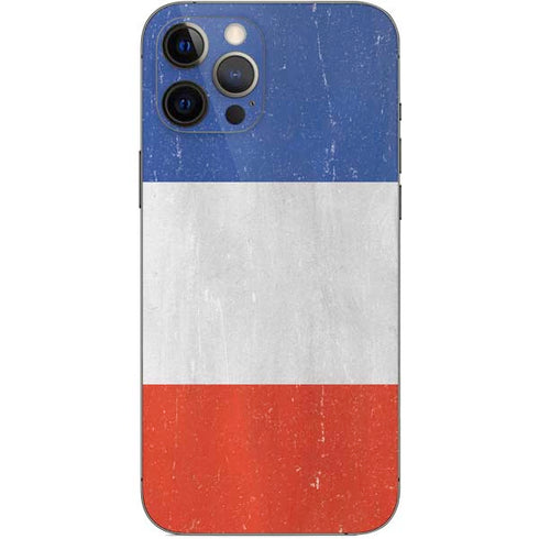 French Flag Distressed iPhone 12 Pro Max Skin