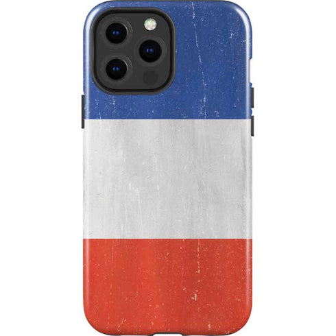 French Flag Distressed iPhone 13 Pro Max Impact Case