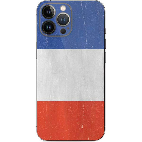 French Flag Distressed iPhone 13 Pro Max Skin