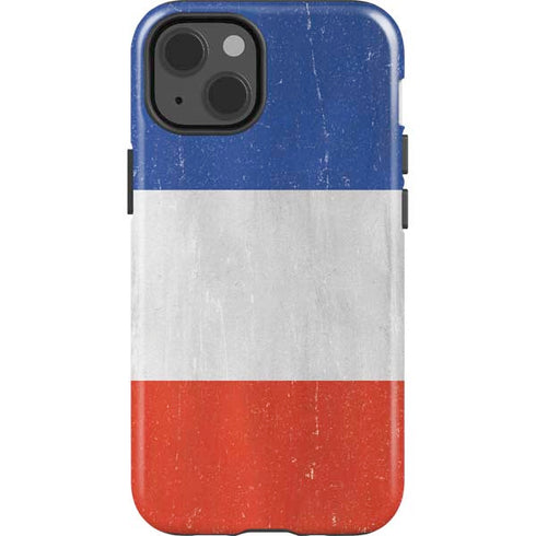 French Flag Distressed iPhone 15 Impact Case