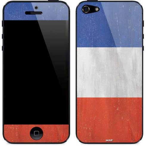 French Flag Distressed iPhone 5/5s/5SE Skin