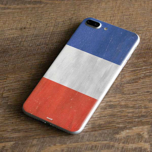 French Flag Distressed iPhone 7 Plus Skin