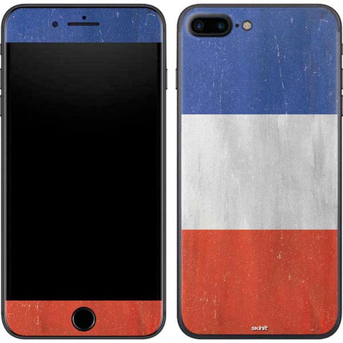 French Flag Distressed iPhone 8 Plus Skin