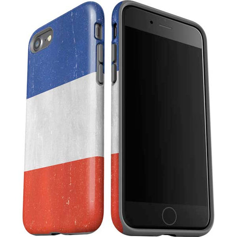 French Flag Distressed iPhone SE (2nd & 3rd Gen) Pro Case