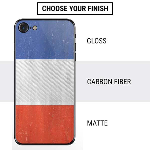 French Flag Distressed iPhone SE (2nd & 3rd Gen) Skin