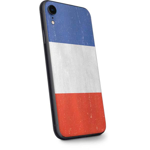 French Flag Distressed iPhone XR Skin