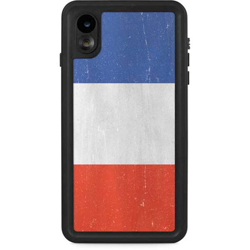 French Flag Distressed iPhone XR Waterproof Case