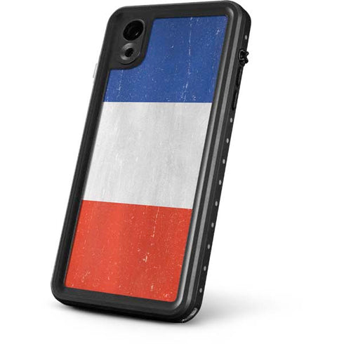French Flag Distressed iPhone XR Waterproof Case