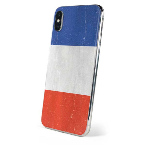 French Flag Distressed iPhone XS Max Skin