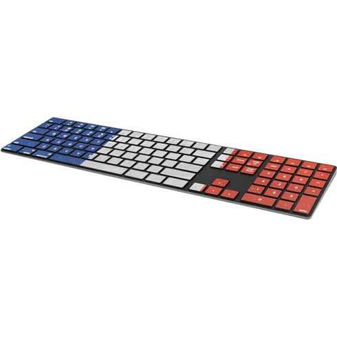 French Flag Distressed Magic Keyboard with Numeric Keypad Skin