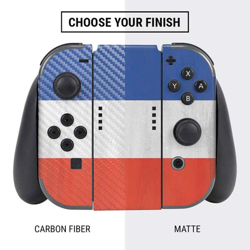 French Flag Distressed Nintendo Switch Bundle Skin