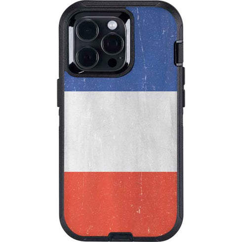 French Flag Distressed Otterbox Defender iPhone Skin