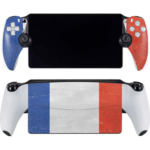 French Flag Distressed PlayStation Portal Remote Player Skin