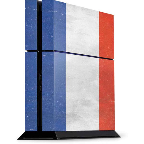 French Flag Distressed PS4 Console Skin