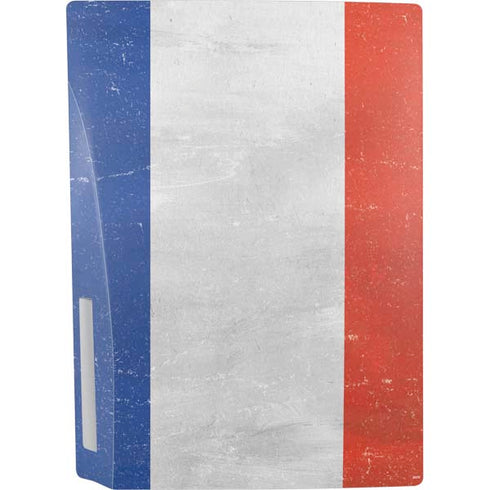 French Flag Distressed PS5 Console Skin