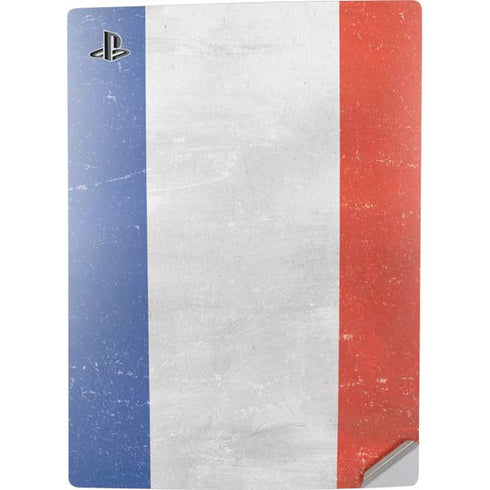 French Flag Distressed PS5 Digital Edition Console Skin