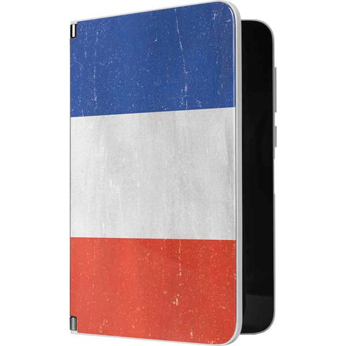 French Flag Distressed Surface Duo Skin