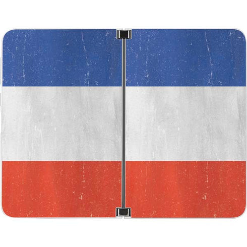 French Flag Distressed Surface Duo Skin