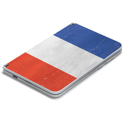French Flag Distressed Surface Duo Skin