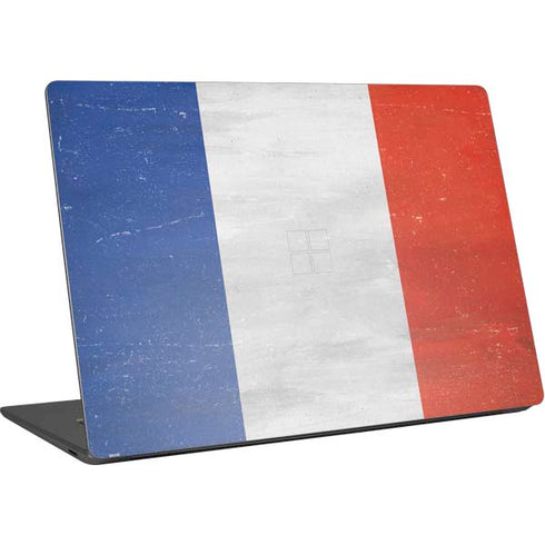 French Flag Distressed Surface Laptop 4 15in Skin