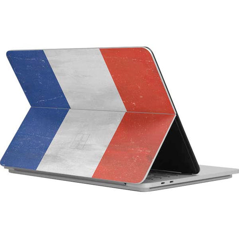 French Flag Distressed Surface Laptop Studio Skin