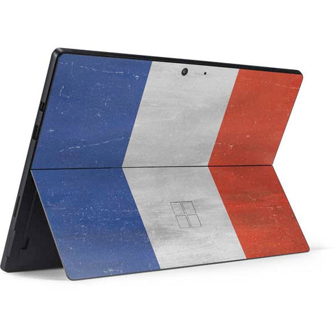French Flag Distressed Surface Pro 7 Skin