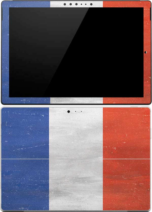French Flag Distressed Surface Pro (2017) Skin