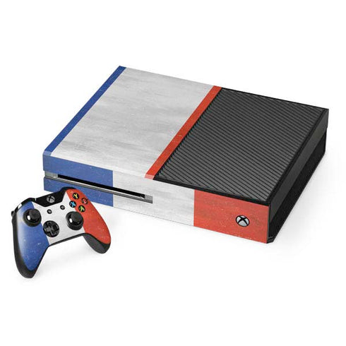 French Flag Distressed Xbox One Console and Controller Bundle Skin