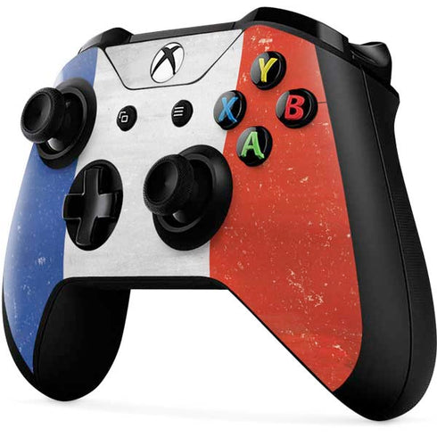 French Flag Distressed Xbox One X Controller Skin