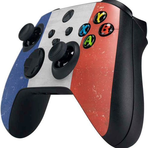 French Flag Distressed Xbox Series X Controller Skin