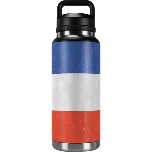 French Flag Distressed YETI Rambler 36oz Bottle Skin