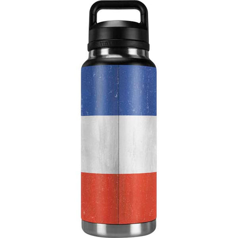 French Flag Distressed YETI Rambler 36oz Bottle Skin