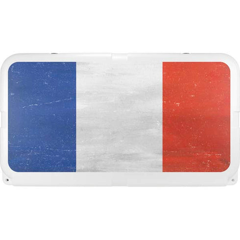 French Flag Distressed YETI Tundra 75 Hard Cooler Skin