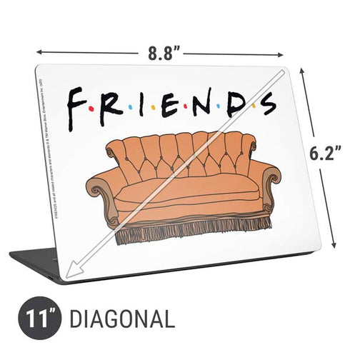 Warner Bros FRIENDS Couch Universal Laptop 11in (8.8 x 6.2in) Skin