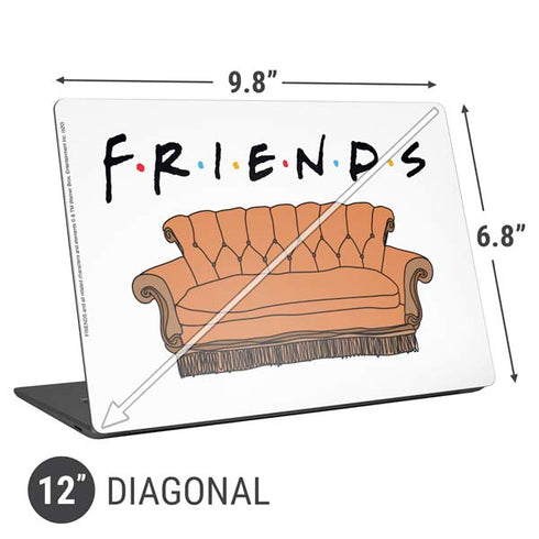 Warner Bros FRIENDS Couch Universal Laptop 12in (9.8 x 6.8in) Skin