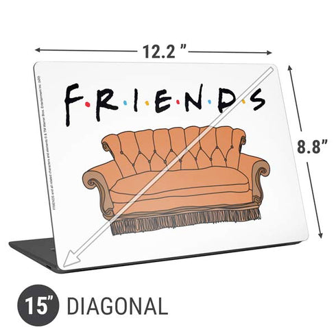 Warner Bros FRIENDS Couch Universal Laptop 15in (12.2 x 8.8in) Skin