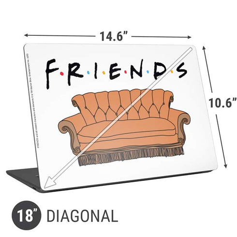 Warner Bros FRIENDS Couch Universal Laptop 18in (14.6 x 10.6in) Skin