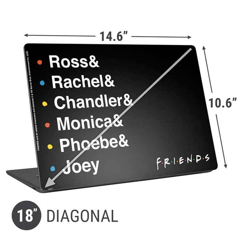Warner Bros FRIENDS Crew Universal Laptop 18in (14.6 x 10.6in) Skin