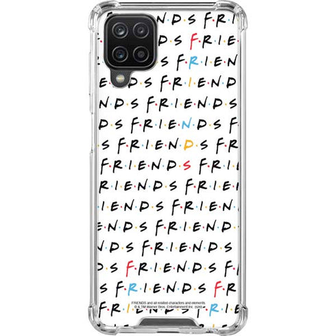 Warner Bros FRIENDS Pattern Galaxy A12 Clear Case